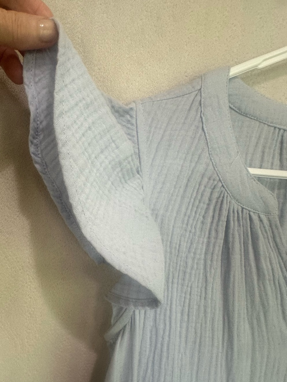 Magaschoni Light Blue Organic Cotton Maxi Dress Sz M Beachy Gauzy Boho Party - Picture 5 of 13